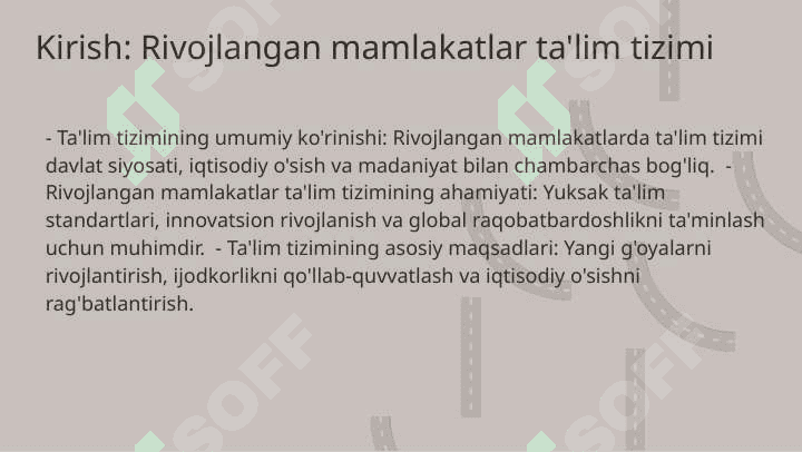 Rivojlangan xorijiy mamlakatlar ta'lim tizimi 3