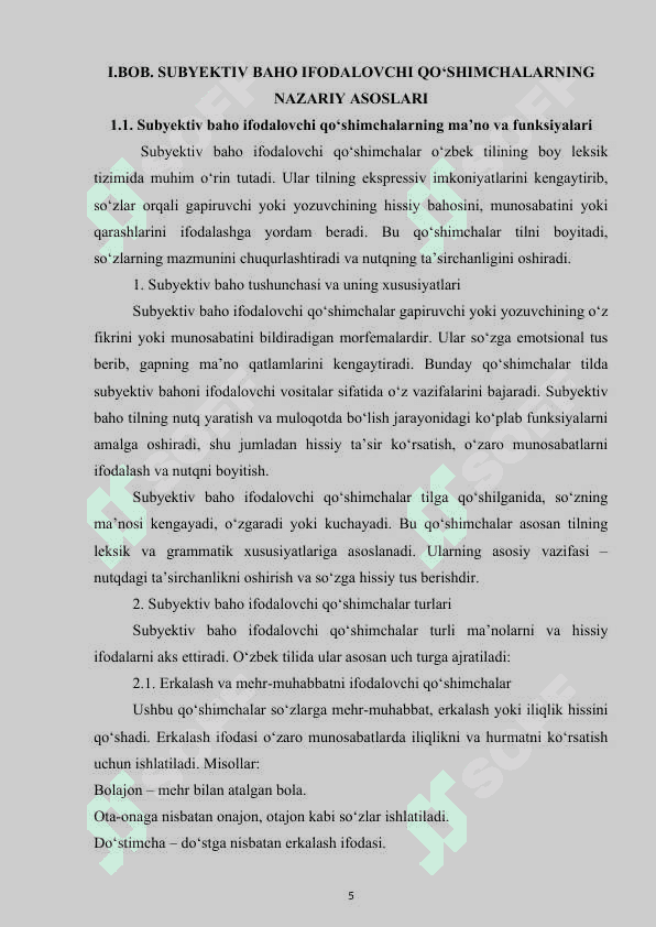 O‘QUVCHILARNING SUBYEKTIV BAHO IFODALOVCHI QO‘SHIMCHALAR USLUBIYATI USTIDA ISHLASH MALAKALARINI RIVOJLANTIRISH 4