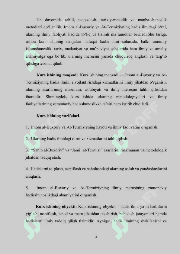 IMOM-AL BUXORIY VA AT -TERMIZIYNING XADIS ILMINI RIVOJLANTIRISHDAGI XIZMATLARI 4