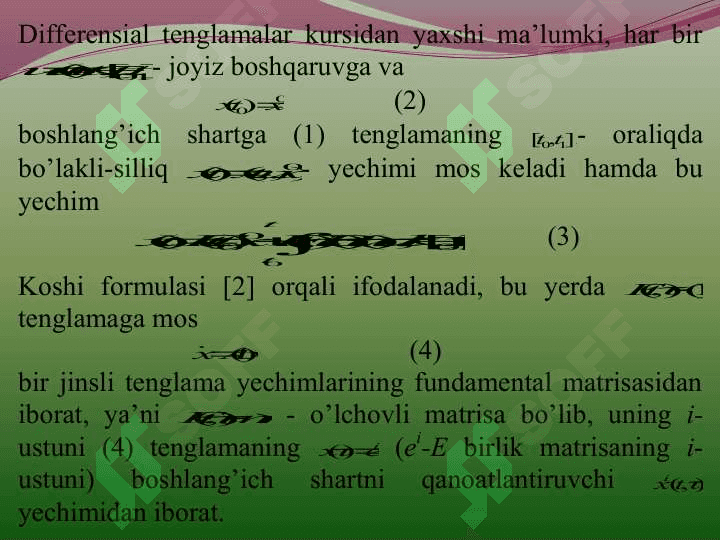 Chiziqli tezkor masala 3