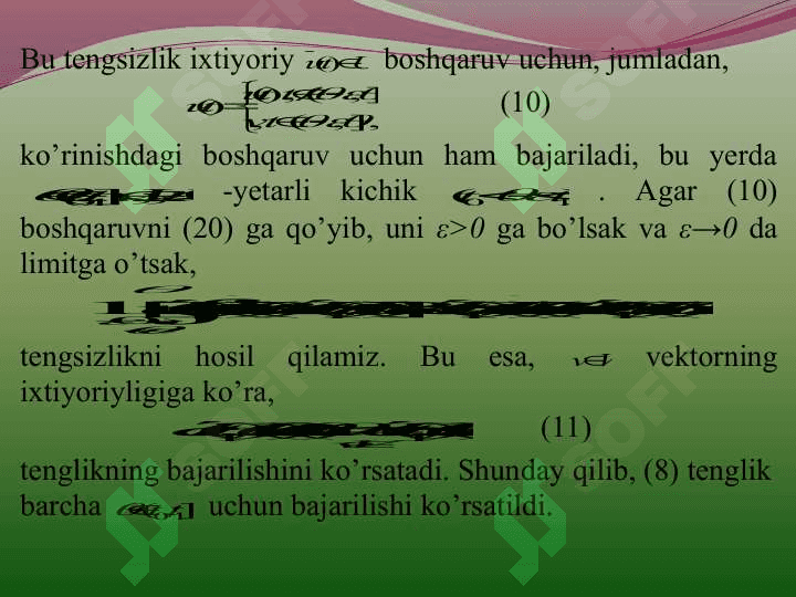 Chiziqli tezkor masala 8