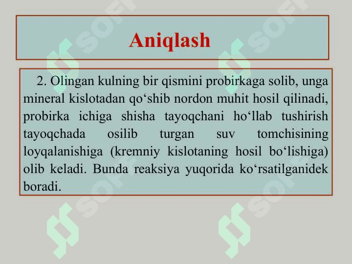 ALOHIDA USULDA AJRATIB TAHLIL QILINADIGAN MODDALAR 8