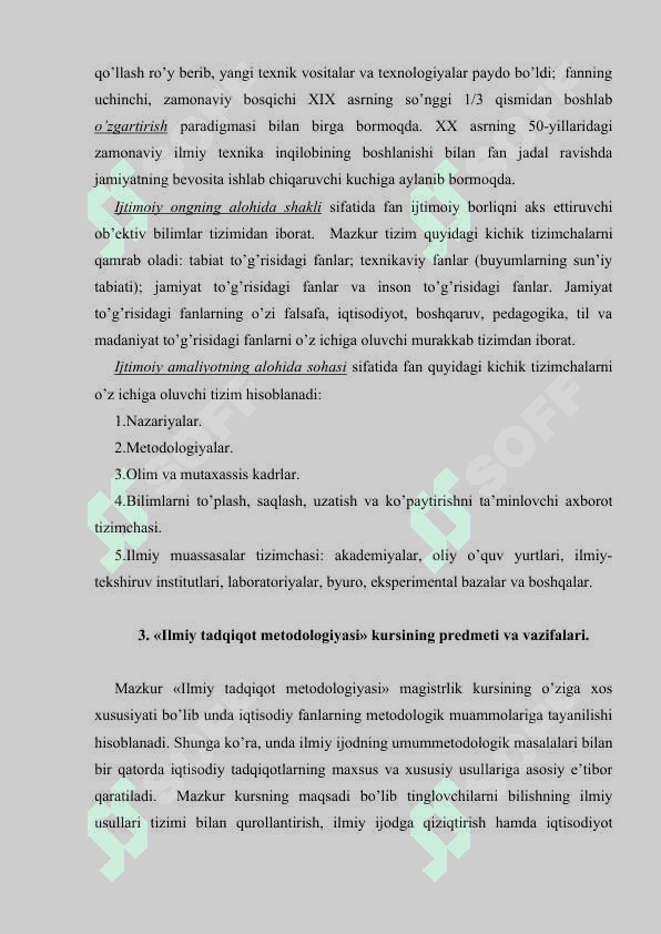 ILMIY TADQIQOT METODOLOGIYASI» KURSIGA KIRISH 4