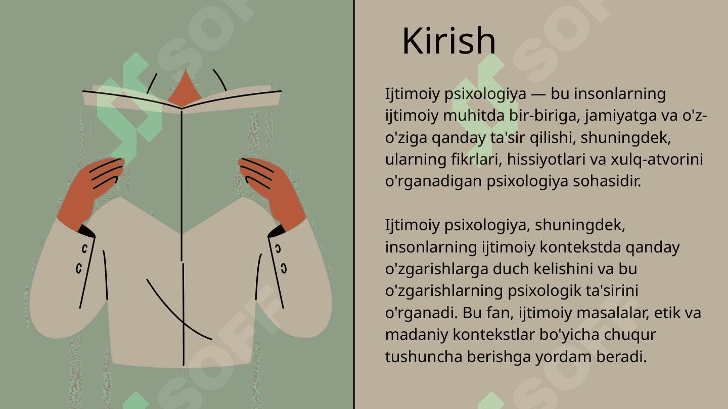 Ijtimoiy psixologiyada shaxs va jamiyat 2