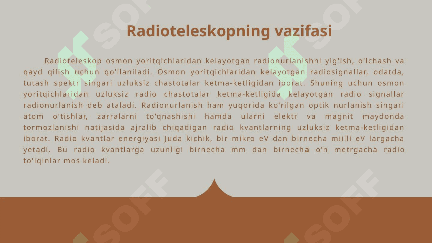 Radioteleskop mavzusida 15 listli chiroyli dizayndagi taqdimot 2