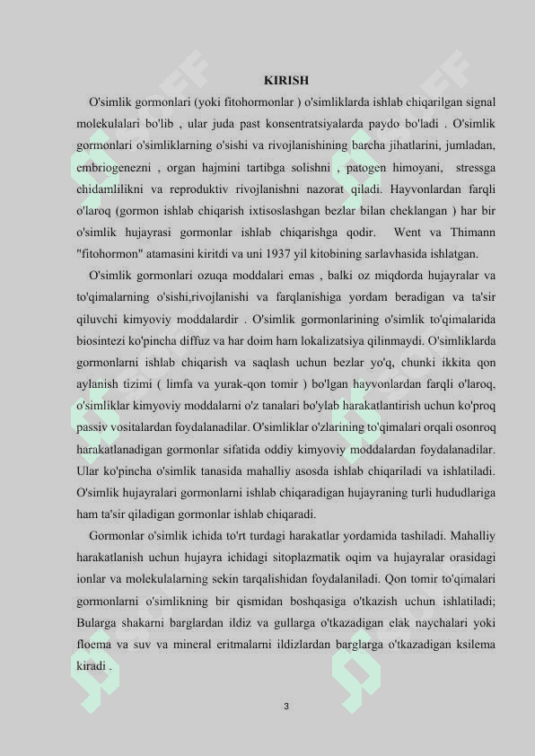Mavzu: Fitogormonlar-fiziologik faol moddalar 3