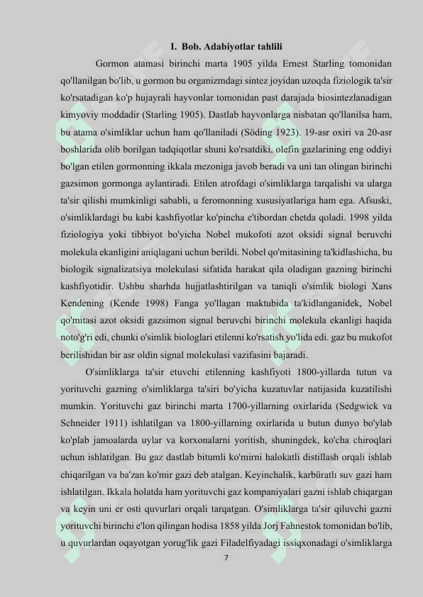 Mavzu: Fitogormonlar-fiziologik faol moddalar 7