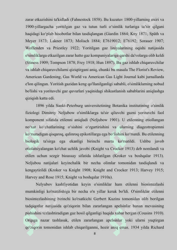 Mavzu: Fitogormonlar-fiziologik faol moddalar 8