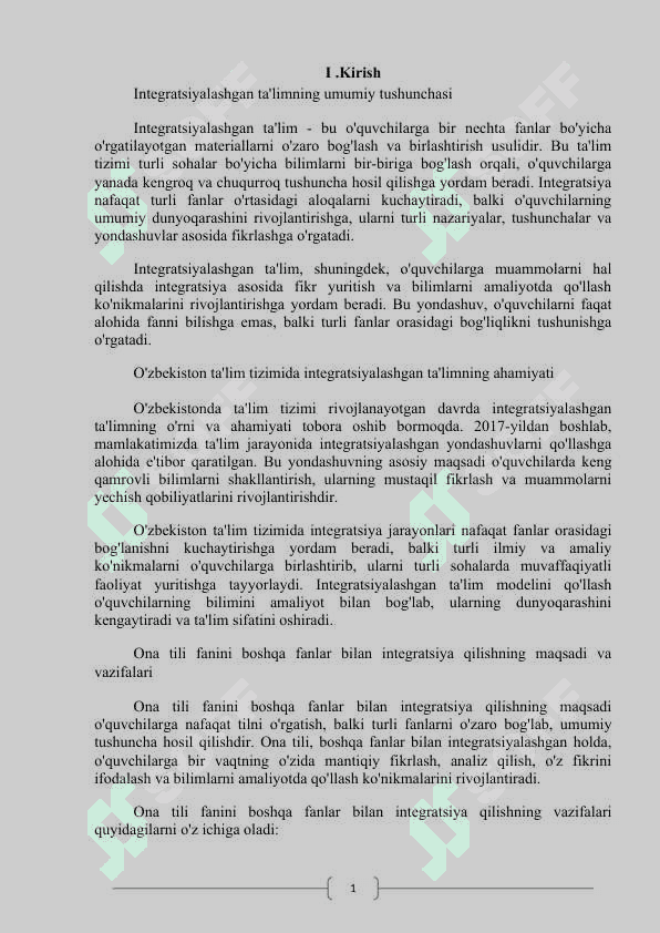 Integratsiylashgan ta’limni tashkil etish metodikasi 3