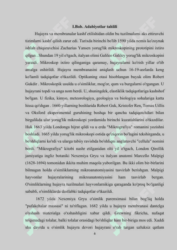 Mavzu: O’simlik hujayrasining fiziologiyasi 6