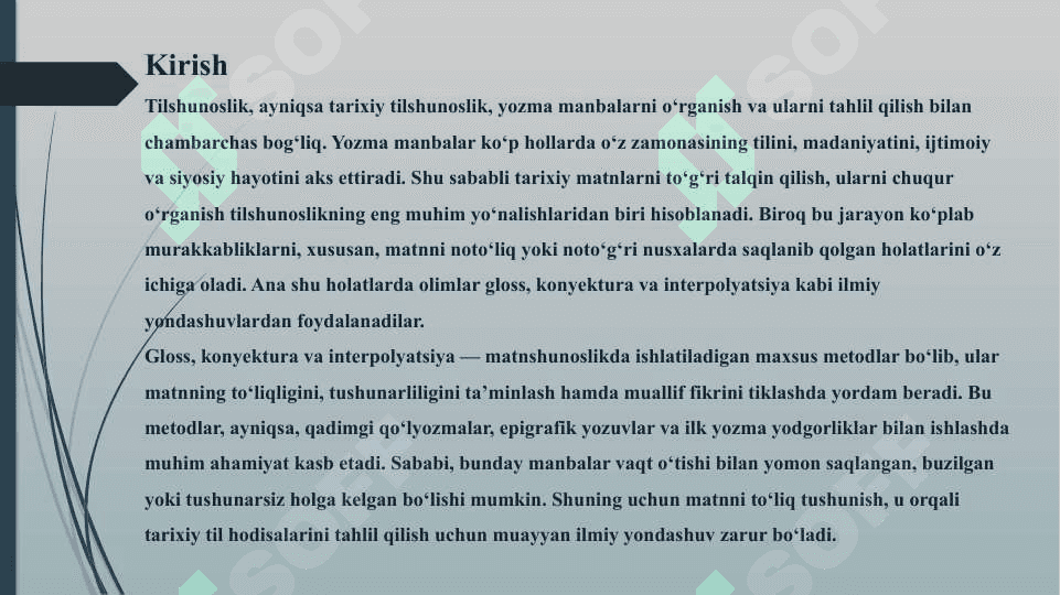 Gloss, konyektura va interpolyatsiya 3