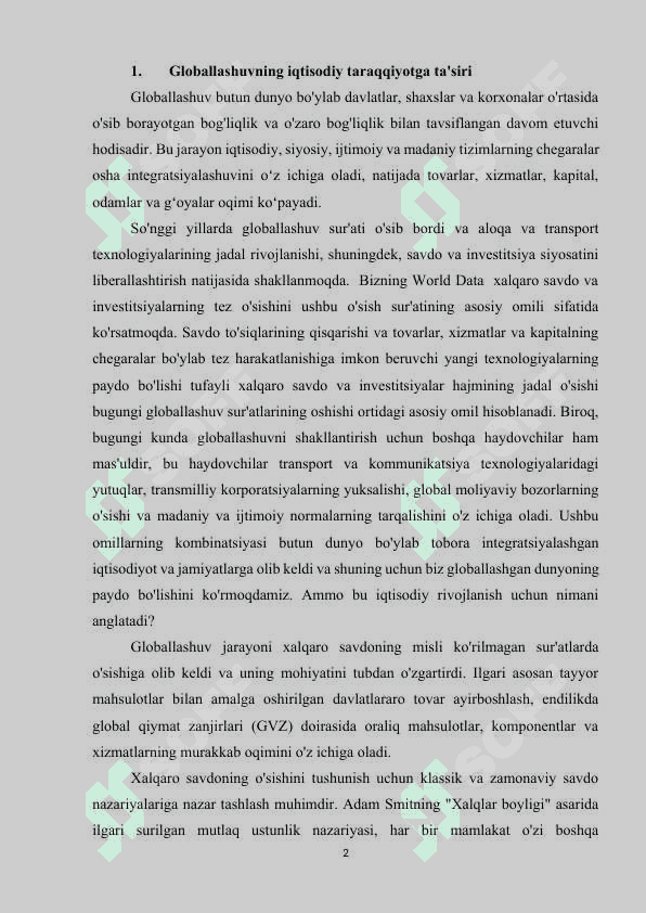 Globallashuv fenomen sifatida 2
