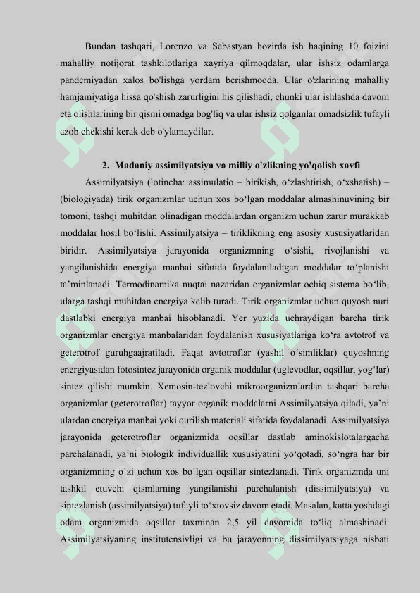 Globallashuvning jamiyat hayotidagi salbiy tomonlari. 6