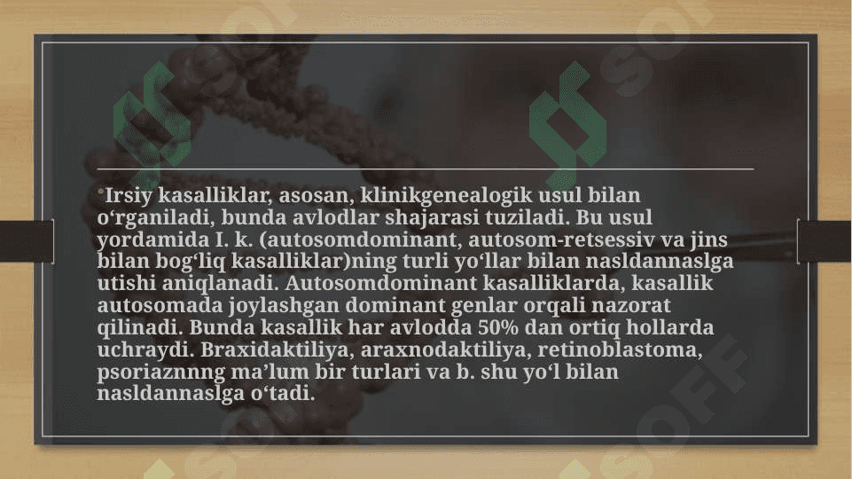Tibbiyot genetikasi sohasidagi yutuqlar, muammolar va ularning istiqbollari 6