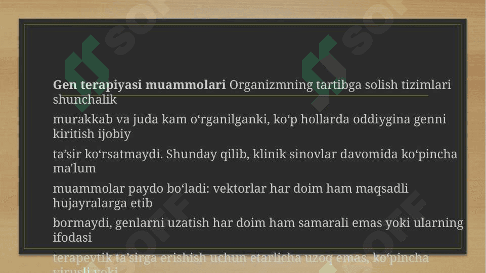Tibbiyot genetikasi sohasidagi yutuqlar, muammolar va ularning istiqbollari 8