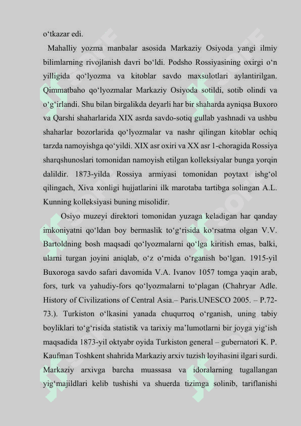 TURKISTON GENERAL GUBERNATORLIGI KONSELYARIYASI MATERIALLARI 3