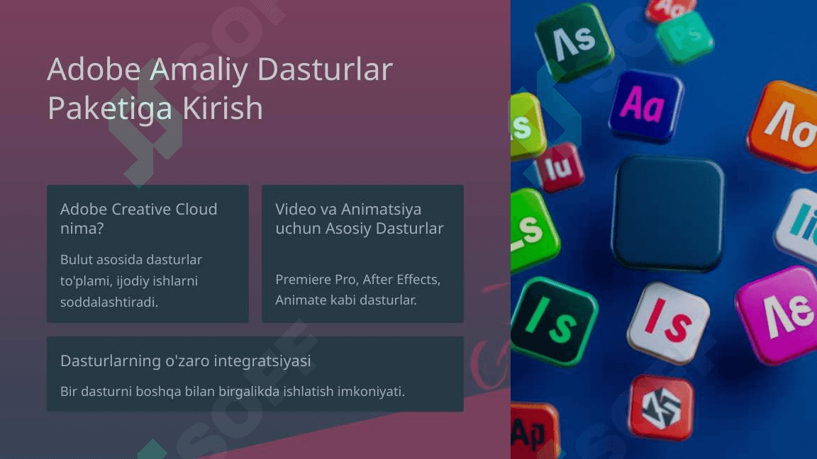Video va Animatsiya uchun Adobe Dasturlari 2