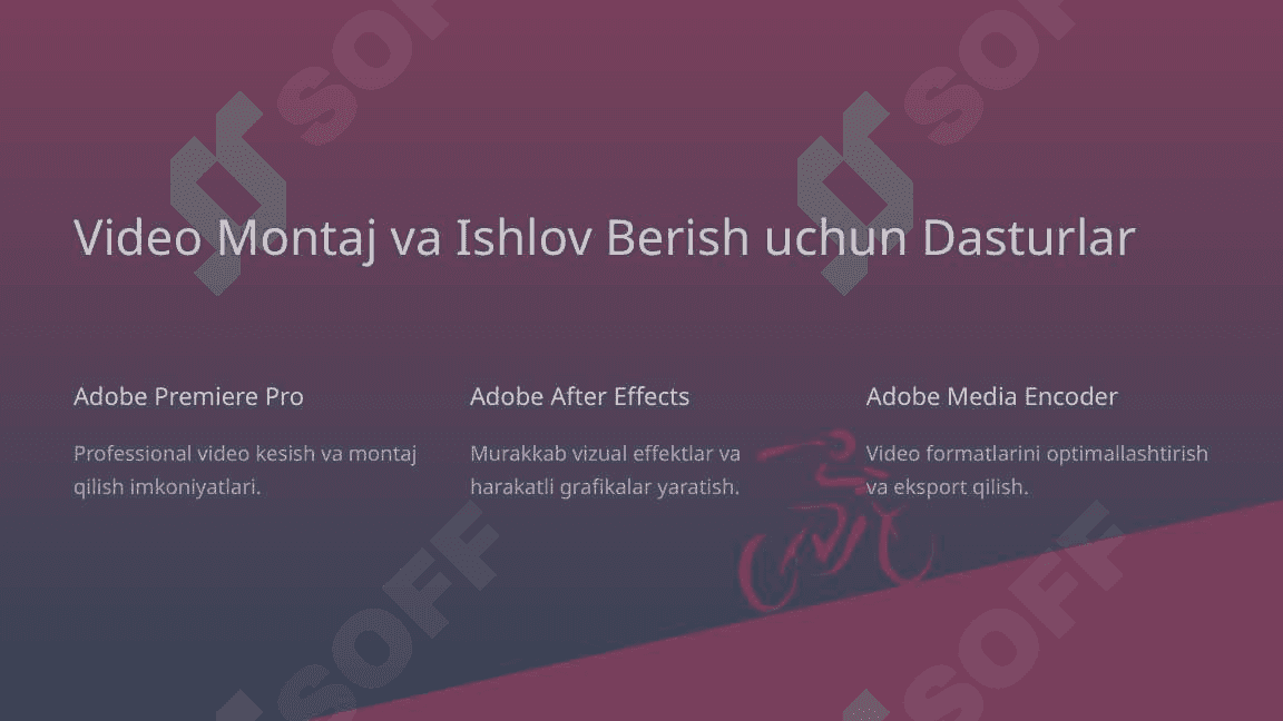 Video va Animatsiya uchun Adobe Dasturlari 3