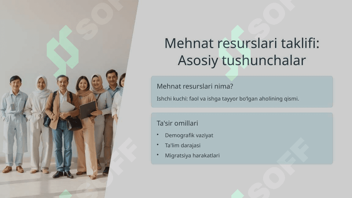 Mehnat resurslari taklifini miqdor jihatdan hisoblash tajribasi 3