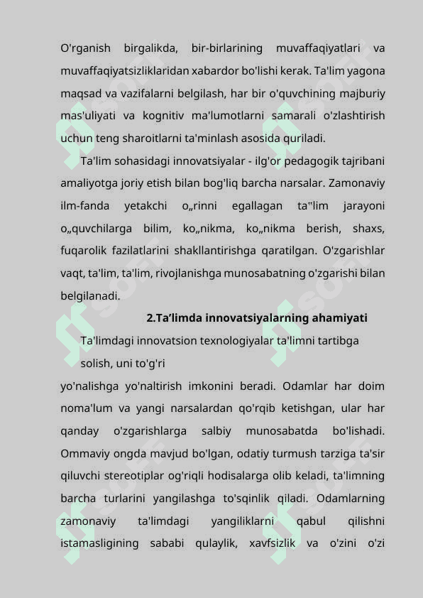 SOHANING INNOVATSION YANGILIKLARI 7