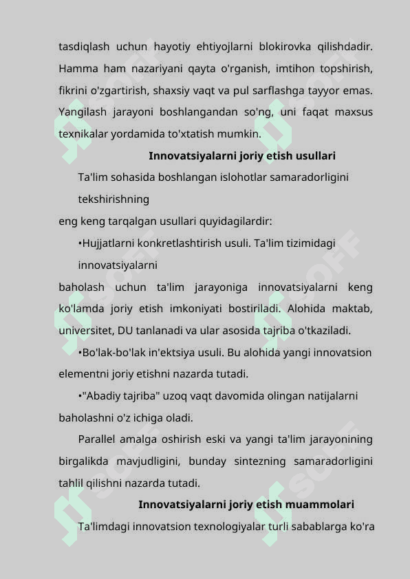 SOHANING INNOVATSION YANGILIKLARI 8