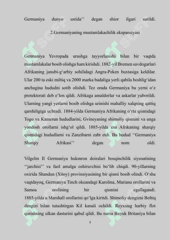 XIX asrning ikkinchi yarmida germaniyaning tashqi siyosati 3