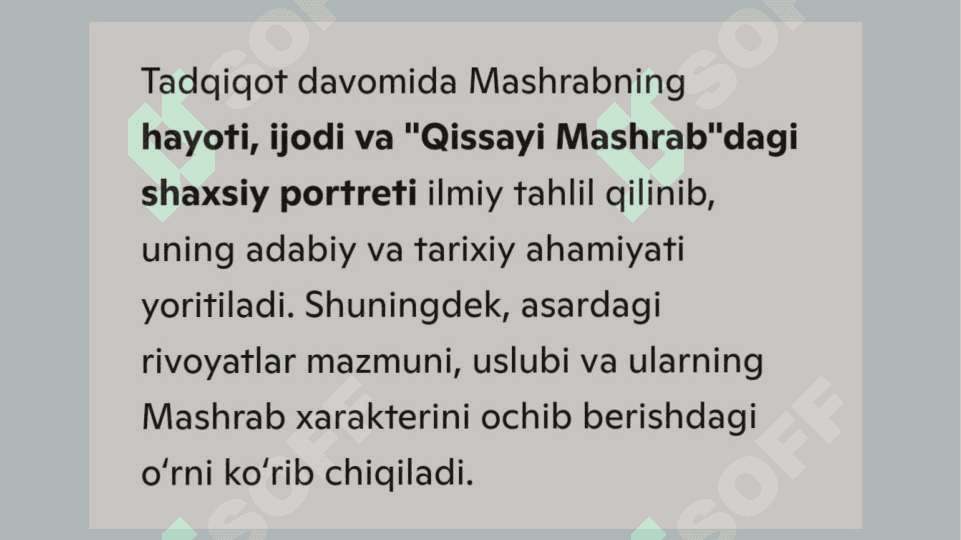 Qissayi Mashrab da Mashrab shaxsini yorituvchi rivoyatlarning  tahlili 5