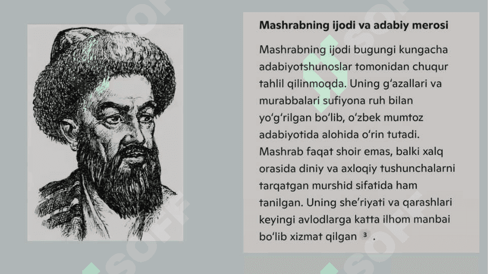 Qissayi Mashrab da Mashrab shaxsini yorituvchi rivoyatlarning  tahlili 8