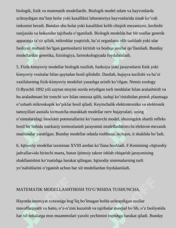 MATEMATIK MODELLARNING NAZARIY TADQIQOTI 4
