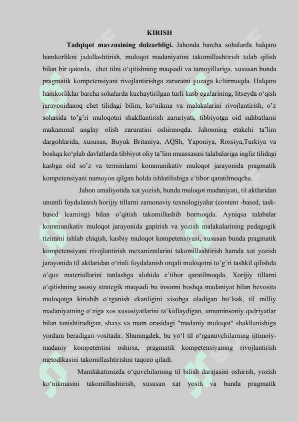 INGLIZ TILINI O‘QITISHDA PRAGMATIK KOMPETENSIYANI RIVOJLANTIRISH METODIKASI (XAT YOZISH JARAYONIDA) 3