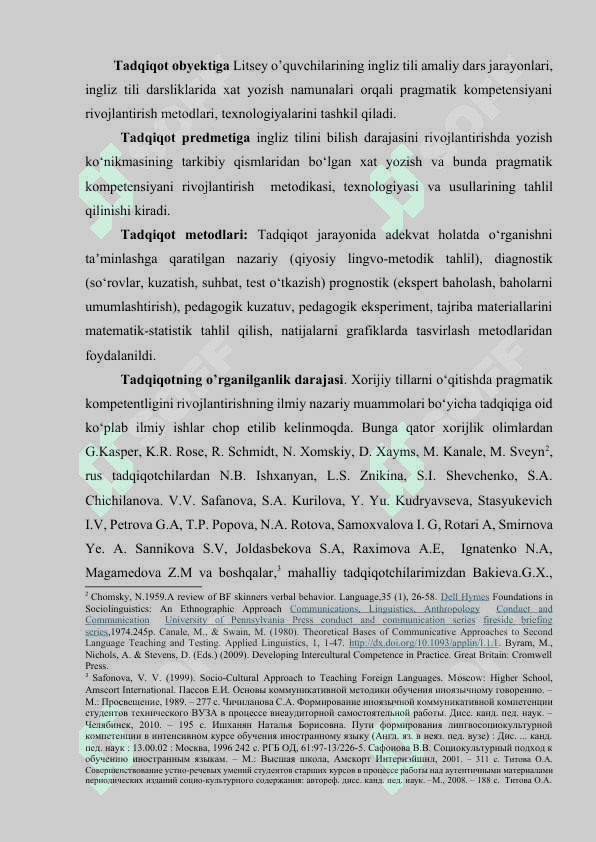 INGLIZ TILINI O‘QITISHDA PRAGMATIK KOMPETENSIYANI RIVOJLANTIRISH METODIKASI (XAT YOZISH JARAYONIDA) 5
