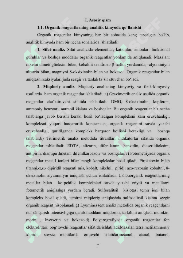 Organik reagentlarning analitik kimyoda qo‘llanishi 7