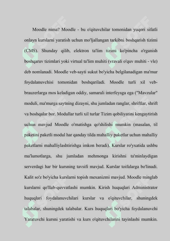 MASOFAVIY KURSLAR YARATISHDA MOODLE TIZIMIDAN FOYDALANISH 2