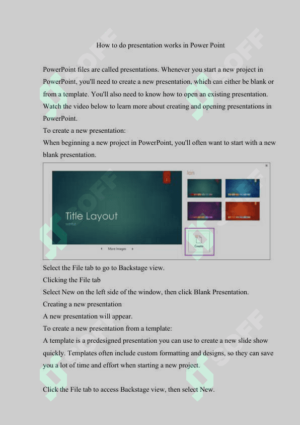 How to do presentation works in Power Point 2