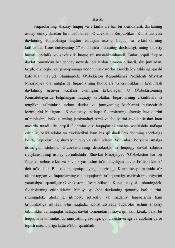 Fuqarolarning shaxsiy huquq va erkinliklari uning konstitutsiyada mustahkamlanishi 3