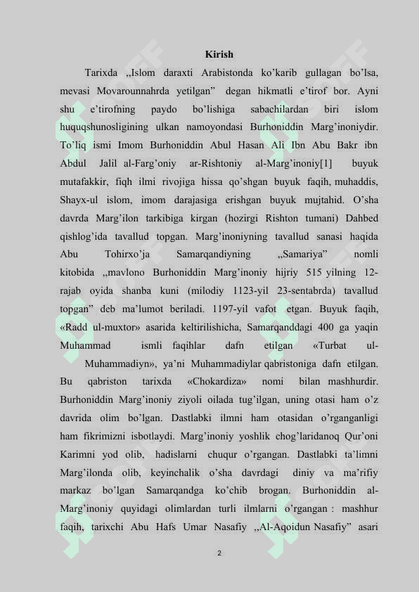 Burhoniddin Marg’inoniyning “Hidoya” kitobi tarixiy manba sifatida 2