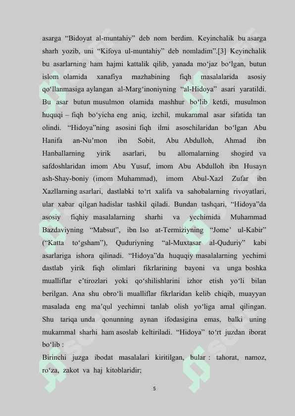 Burhoniddin Marg’inoniyning “Hidoya” kitobi tarixiy manba sifatida 5