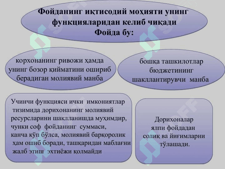 Дорихона ташкилотларининг  фойдасини режалаштириш 5