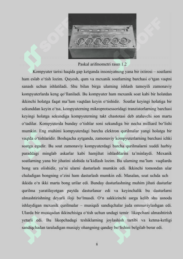 Ta'lim jarayonida kompyuter va texnik vositalari, kurs ishi 8