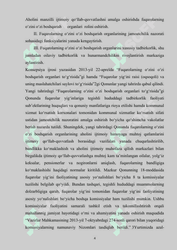 O’zbekistonda demokratik jamiyat barpo etishda mahallaning o’rni 4
