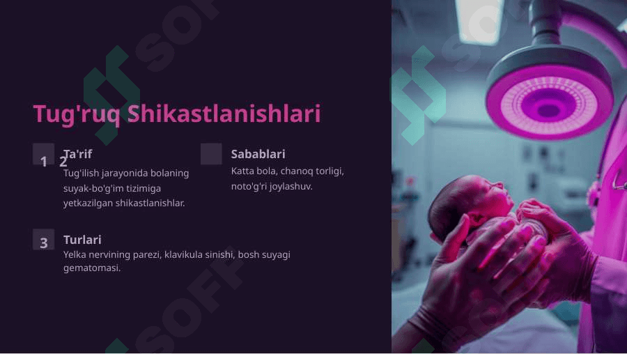 Bolalardagi Travmatik Chiqishlar, Tug'ruq Shikastlanishlari va Patologik Sinishlar: Muammolar va Yechimlar. 3