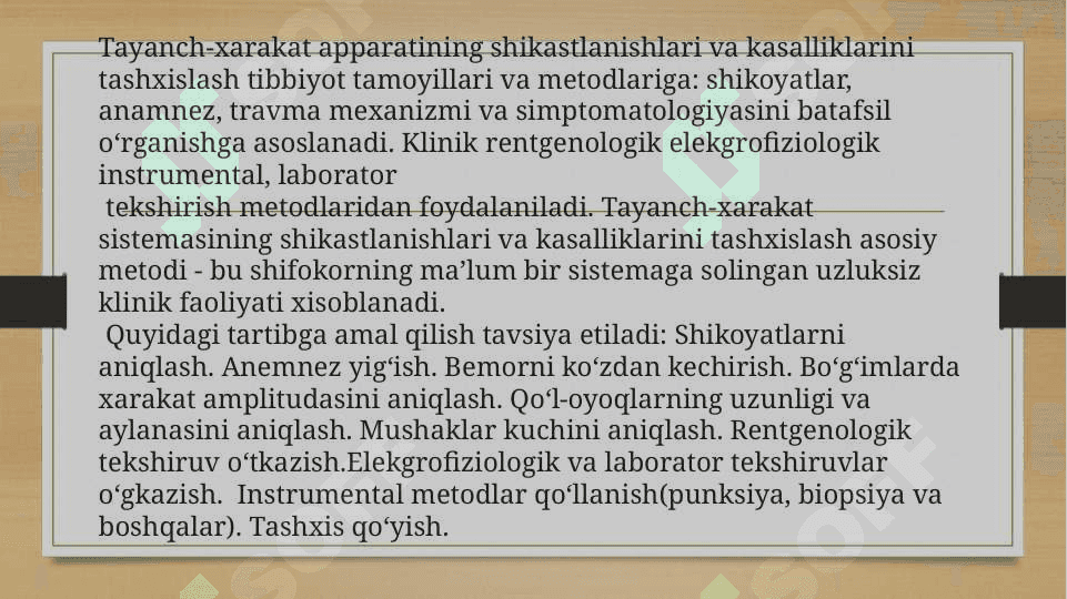 Harakat tayanch apparatining shikastlanishi 2