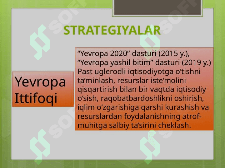 Rivojlangan mamlakatlarida yashil o’sishni ta’minlash modellari 4