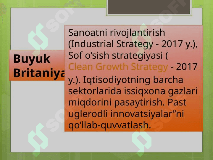 Rivojlangan mamlakatlarida yashil o’sishni ta’minlash modellari 5