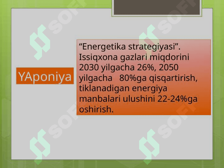 Rivojlangan mamlakatlarida yashil o’sishni ta’minlash modellari 7