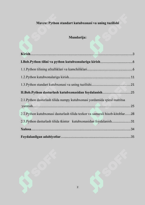 Python kutubxonasi va uning tuzilishi 2