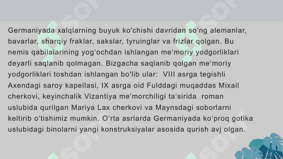 Markaziy  Yevropa o‘rta asrlar davri arxeologiyasi 2