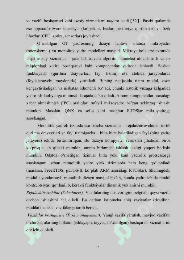 O‘rnatilgan operatsion tizimlar amaliy tahlili 6
