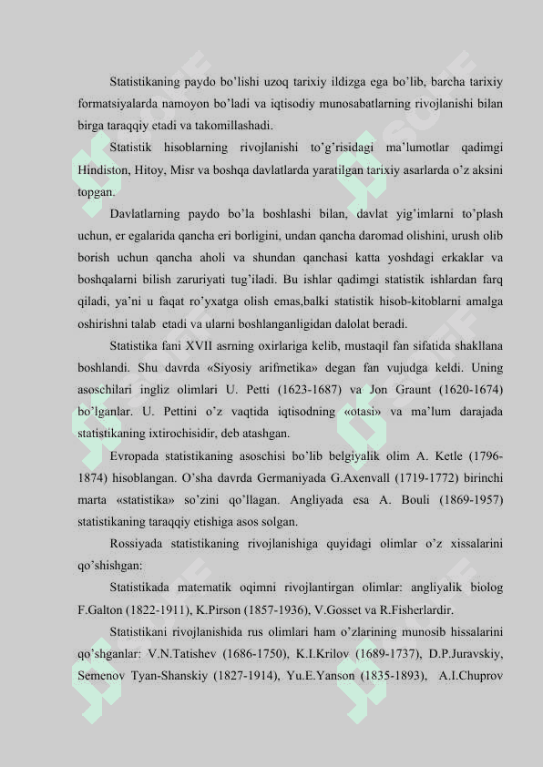 STATISTIKA FANINING PREDMETI VA USLUBI 3
