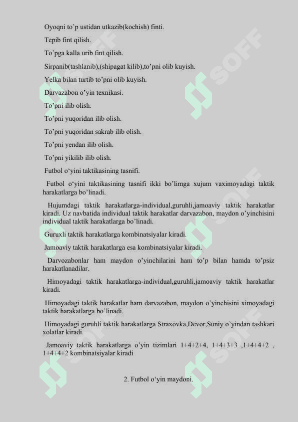 Futbol о‘yini texnikasi va qoidalari. 4